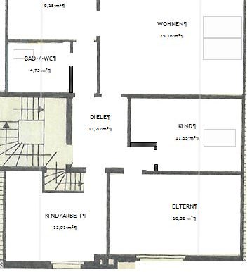 Keller mit 25 m² Nfl. für die EG Whg.
