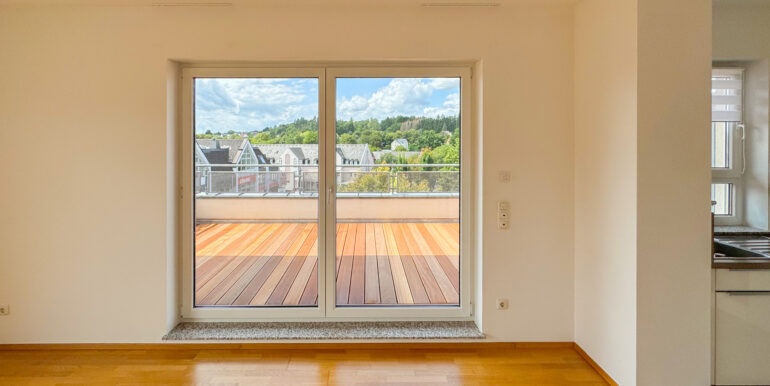Blick auf die Dachterrasse