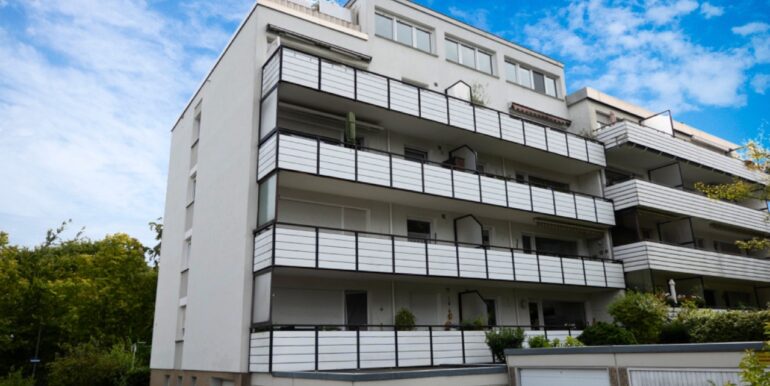 Rückansicht auf die Balkone