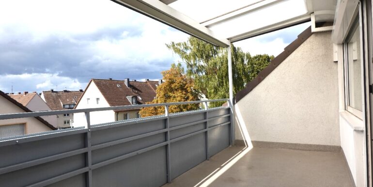 Überdachte Loggia m Schlafzimmer