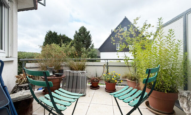 Balkon mit Markise
