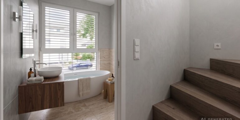 Blick ins Badezimmer KI generiert