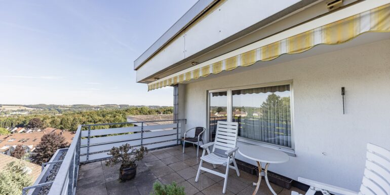 sonnige Dachterrasse