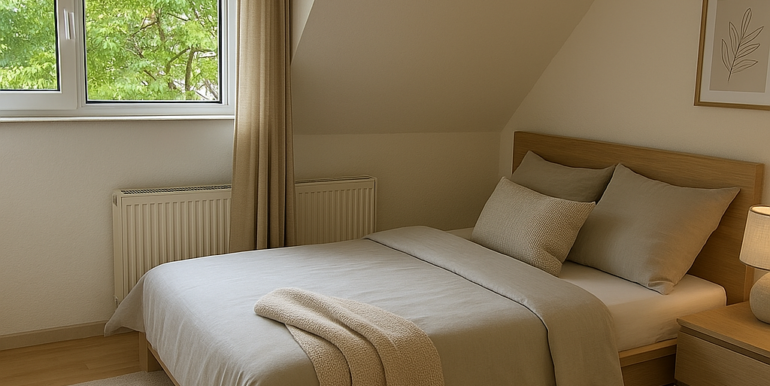 Schlafzimmer mit KI bearbeitet