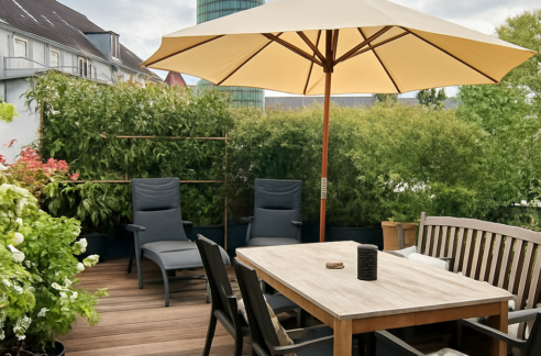 Terrasse inmitten von Pempelfort