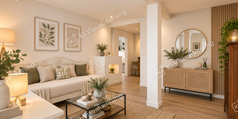 Wohnzimmer Wohnung KI